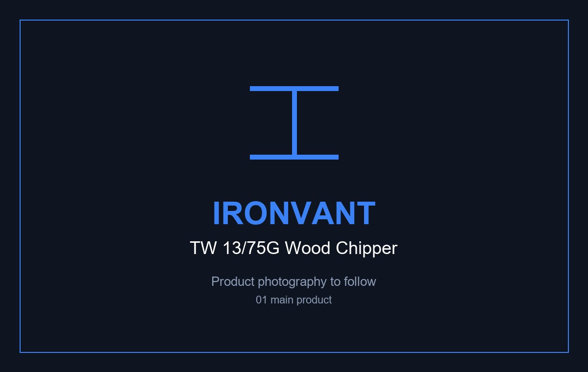 IronVant TW 13/75G Petrol Wood Chipper
